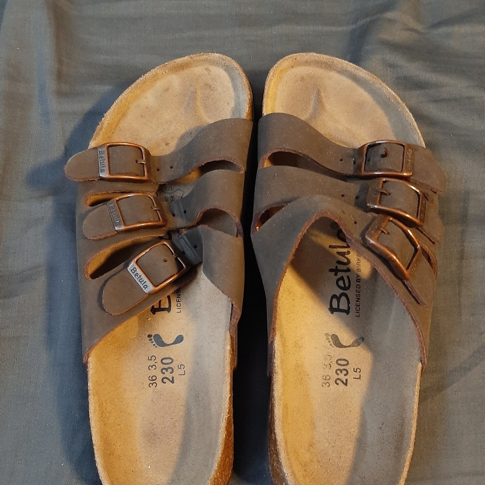 Brown birkenstock sandals